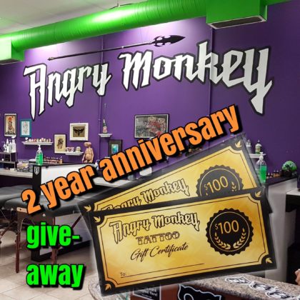Angry Monkey 2 Year Anniversary Giveaway