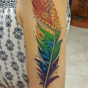 Pride Feather Tattoo by Smash