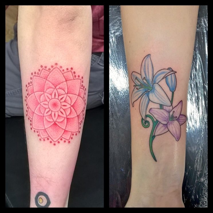 Mandala Lilies Tattoos By Smash