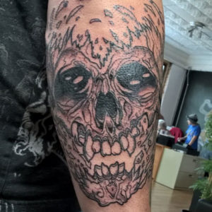 Pushead Skull Tattoo By Andy