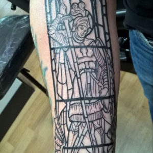 St George Stained Glass Tattoo By Andy
