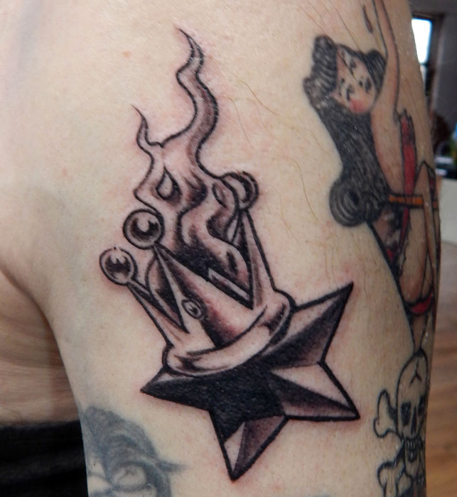 Traditional Star Tattoo By Andy